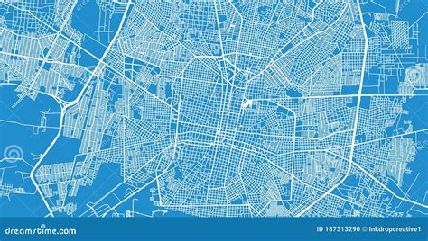 Merida Mexico City Map In Retro Style Outline Map Vector Illustration