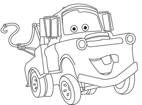 dibujo mate cars para colorear