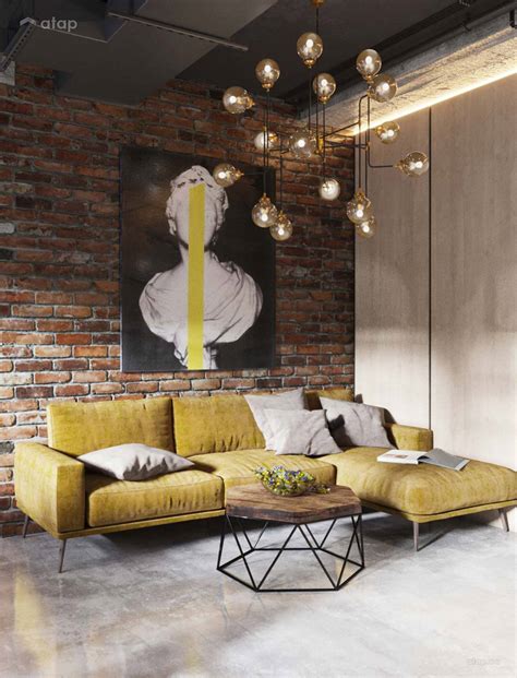 Industrial Living Room Apartment Design Ideas And Photos Malaysia