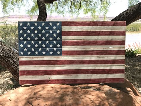 Rustic Style American Flag 5 Sizes To Choose From Etsy In 2020