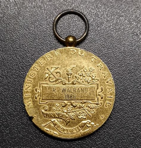 médaille d honneur du travail 5ème république 1986 achat or en belgique