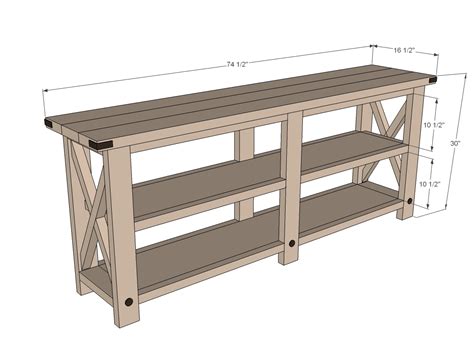 Diy Rustic Sofa Table Plans Cabinets Matttroy