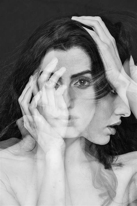 double exposure black and white female portrait limited edition of 10 photography by armand