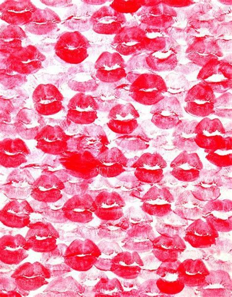 Red And Pink Kiss Lips Fond Décran Téléphone Carnet De Croquis De