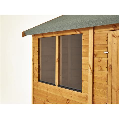 10 X 6 Premium Tongue And Groove Pent Shed Single Door 4 Windows