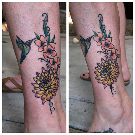 Hummingbird tattoo Gladiolus tattoo gladiola tattoo Chrysanthemum tattoo | Chrysanthemum tattoo ...