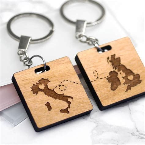 Set Of Two Personalised Our Journey Keyrings By Joanna Emily Romantic