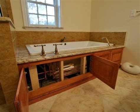 Open shutoffs in the access panel. Tub Access Panel Ideas, Pictures, Remodel and Decor ...
