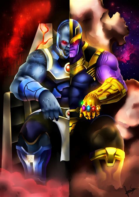 Artstation Darkseid Vs Thanos Dc Vs Marvel