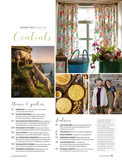 Country Living Magazine Aug 2021 Subscriptions Pocketmags