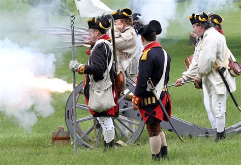 Revolutionary War Reenactors At Princeton Battlefield American