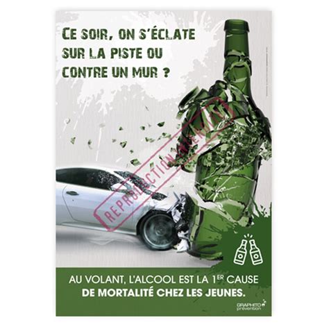 Affiche S Curit Accident Alcool Jeunes Graphito Pr Vention
