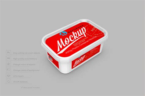 400g PLASTIC CONTAINER MOCKUP on Behance