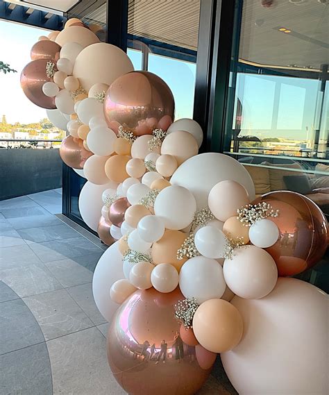 Gorgeous Rose Gold And Blush Balloon Garland By Stylish Soirees Perth