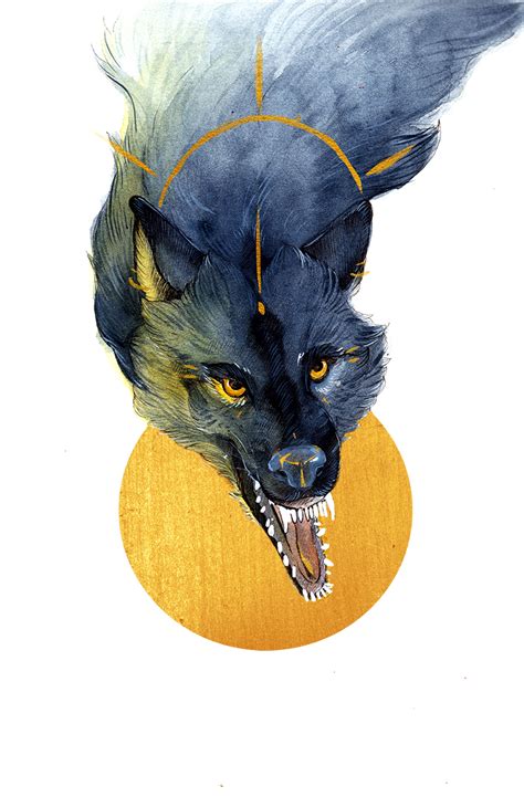 Golden Wolf By Rubisfirenos On Deviantart