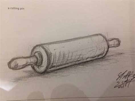 642 Things To Draw Day 1 A Rolling Pin