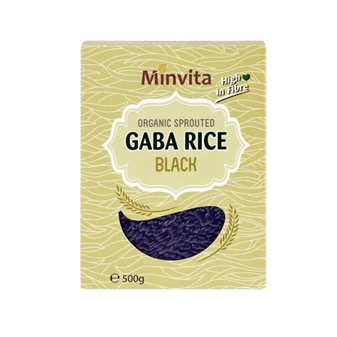 Minvita Organic Sprouted Black Gaba Rice 500g British Online