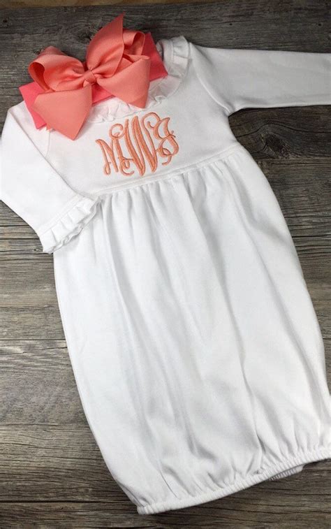 Baby Girl Coming Home Outfit Monogrammed Baby Gown