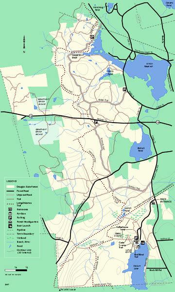 Douglas State Forest Trail Map Douglas Ma • Mappery