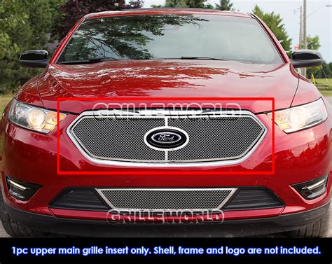 For 2013 2019 Ford Taurus With Logo Show Stainless Steel Mesh Grille