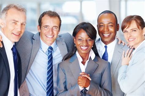 Successful Multi Ethnic Business Team Smiling Closeup Portrait Of Successful Multi Ethnic