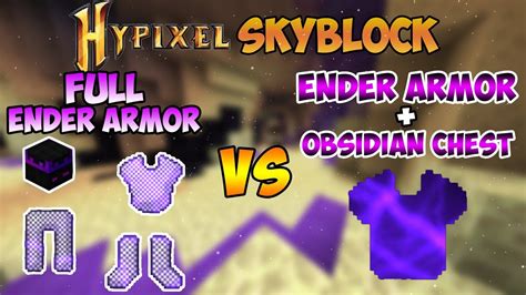 Full Ender Armor Vs Obsidian Chestplate Hypixel Skyblock