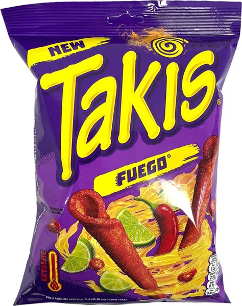 Takis Fuego Extreme Chill En Lime Flavoured Corn Snack 180g Pack Van 3