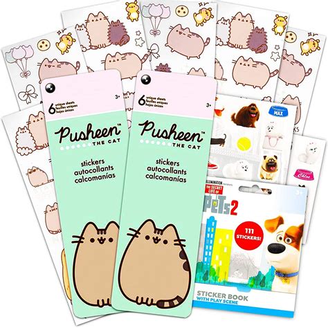 Buy Pusheen Cat Sticker Bundle Pusheen Party Favors 100 Pusheen