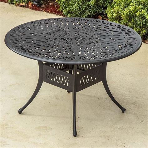 Rosedown 48 Inch Round Cast Aluminum Patio Dining Table By Lakeview