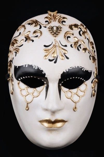 Volto Bi Color Venetian Masquerade Ball Mask Full Face