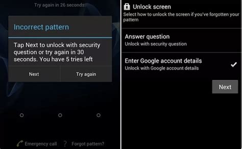 How To Unlock Forgotten Pattern Lock On Android