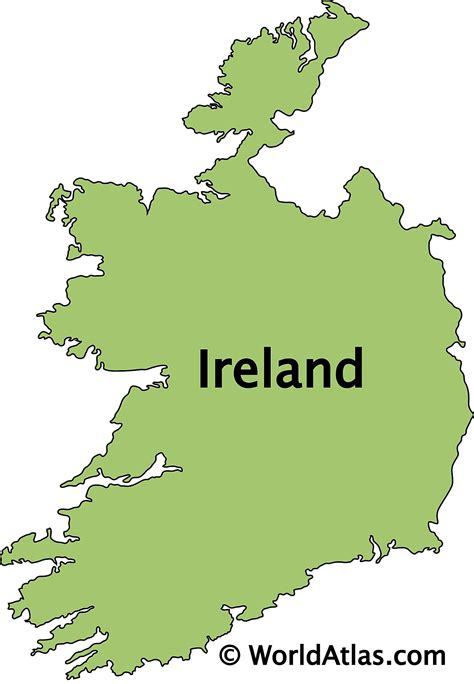 Blank Simple Map Of Ireland
