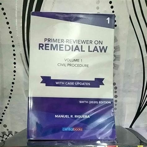 Primer Reviewer On Remedial Law By Riguera Vol1 2020 Shopee Philippines