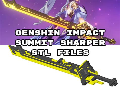 Stl Summit Sharper Sword Genshin Impact Etsy