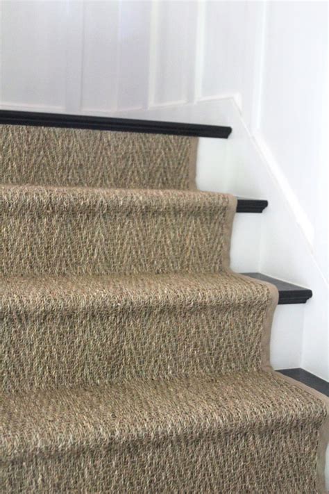 You can install jute stair runner the same way you would install regular blankets, which involves the use of course strips and a blanket stretcher to hold the runner in place. Seagrass Stair Runner - Shine Your Light