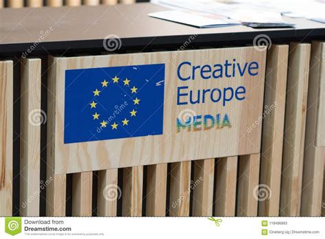 Creative Europe Media Logo Stock Image Image Of Icon
