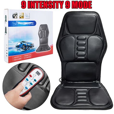 9 Intensity 9 Mode Electric Heated Vibrating Full Body Massager Car Seat Cushion Ebay