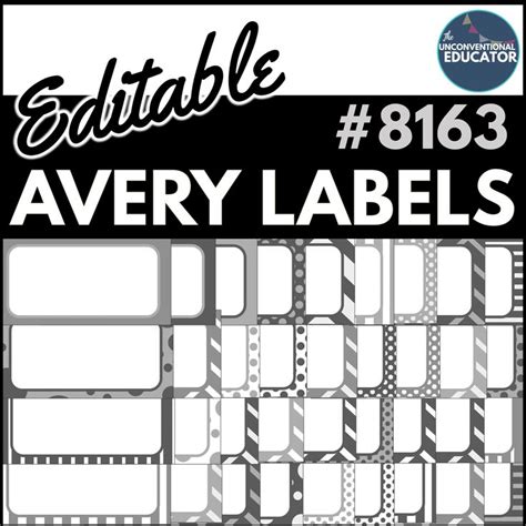 Grayscale Editable Avery Labels 8163 2 X 4 Avery Labels