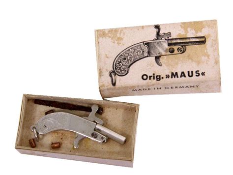 Orig Maus 2mm Miniature Berloque Pinfire Pistol