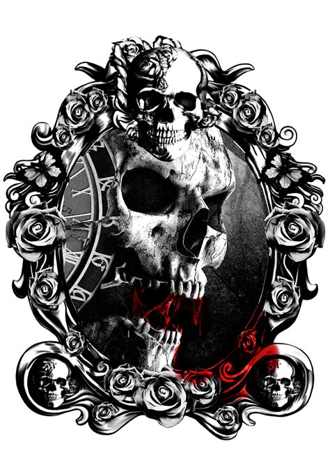 Skulls And Illusion Totenkopf Tattoos Arte Punk Skull Pin Chest Tattoo