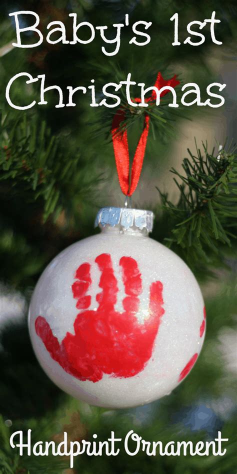 Maybe you would like to learn more about one of these? Handprint Ornament for Baby's First Christmas - I Can ...