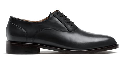 Oxford Shoes Black Italian Calf Leather