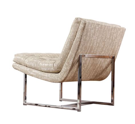 Heavy duty chrome base, dual wheel casters. Restored Mid Century Modern Chrome Base Scoop Chair ...