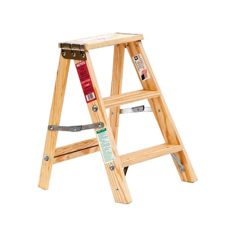 Michigan Ladder 24 In H Wood Step Ladder Type Iii 200 Lb Walmart