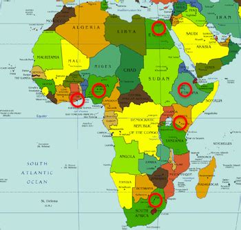 Africa's population is the youngest amongst all the continents, the median age in 2012 was 19.7, when the worldwide median age was 30.4. Finding Major African Cities on a Map - History Class | Study.com