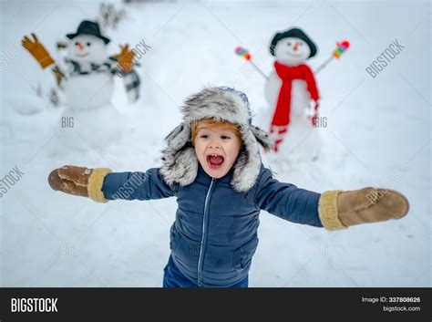 Happy Kid Winter Image And Photo Free Trial Bigstock