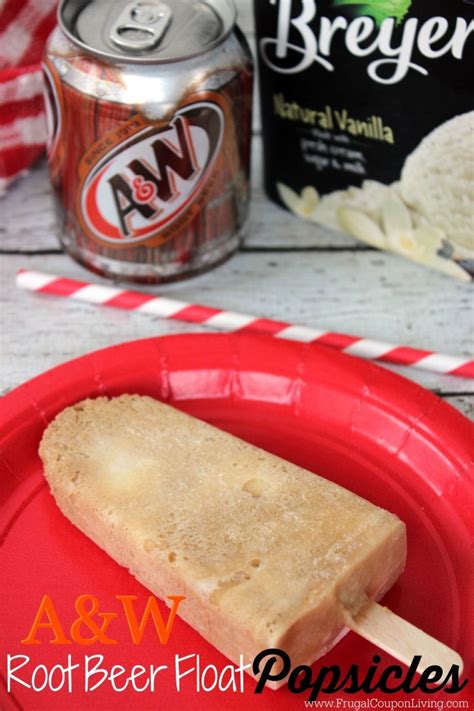 Aandw Root Beer Float Popsicles Recipe With Breyers Vanilla Ice Cream