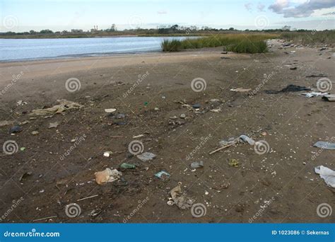 Garbage On Beach Stock Photo Image Of Dangerous Shoreline 1023086