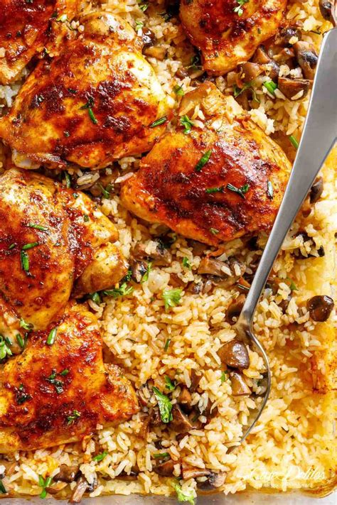 Place on a greased baking sheet. Oven Baked Chicken And Rice - Cafe Delites