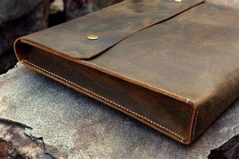 Personalized Vintage Leather Document Holder Case Folder A4 Etsy